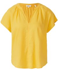 S.oliver - Ärmellose Bluse aus Leinenmix im Relaxed Fit Zitrone 38 - Lyst