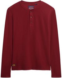 Superdry - Waffle Long Sleeve Henley Top T-shirt - Lyst