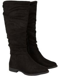 Dorothy Perkins - Wide Fit Karina Flat Ruched Boots - Lyst