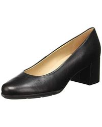 Geox D New ANNYA Mid A, Zapatos con Tacón para Mujer - Negro