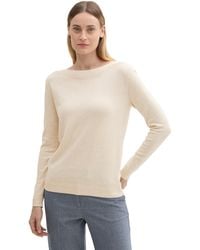 Tom Tailor - Strickpullover mit U-Boot-Ausschnitt - Lyst