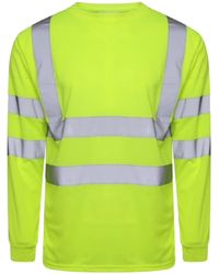 adidas - Hi Viz Vis High Visibility Crew Neck Long Sleeves T Shirts Reflective Tape Safety Hi Vis Round Neck Security Work Breathable - Lyst
