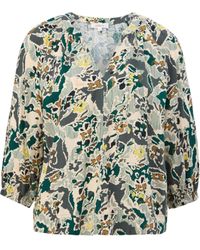 S.oliver - Bluse 3/4 Arm Blue Green 36 - Lyst