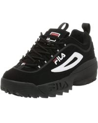 Fila - Uomo Disruptor II Synthetic Black White Red Formatori 43 EU - Lyst