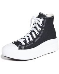 Converse - Sneakers Donna Leather Chuck Taylor all Star Move 572278c 35 Nero - Lyst