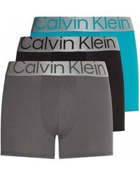 Calvin Klein - Jeans Trunk Pk Boxer Uomo 000NB3130A 13C Black Grey Sky Island Turquoi S Multicolore - Lyst