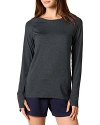 Amazon Essentials - Langärmeliges T-Shirt mit Rundhalsausschnitt aus Angerautem Tech-Stretch - Lyst