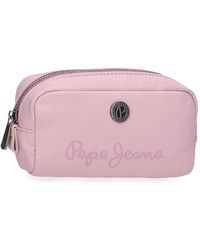 Pepe Jeans - Corin Toiletry Bag Pink 17x9x6.5cm Polyester And Pu By Joumma Bags - Lyst