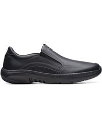 Clarks - Pro Step S Wide Fit Slip On Shoes 9 Black - Lyst