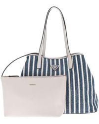 Guess - Vikky II 2 in 1 Tote Bag L Slate Multi - Lyst