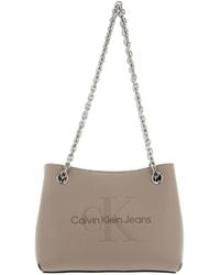 Calvin Klein - CKJ Sculpted Shoulder Bag24 Mono Dune - Lyst