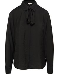 S.oliver - Strukturierte Bluse mit Abnehmbarer Schluppe schwarz 42 - Lyst