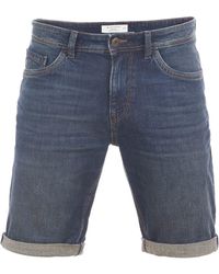 Tom Tailor - Jeans Short Josh Regular Slim Fit Kurze Basic Stretch Shorts Baumwolle Bermuda Sommer Hose Denim Blau w32 - Lyst