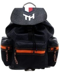 Tommy Hilfiger - Hybrid Mix Flap Backpack Navy Monogram - Lyst