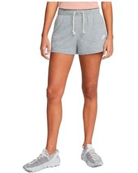 Nike - DM6392-063 W NSW Gym VNTG PE Short Shorts Dark Grey Heather/White M - Lyst