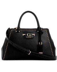 Guess - Nastra Society Satchel Black - Lyst