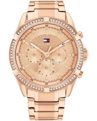 Tommy Hilfiger - Analogue Multifunction Quartz Watch For Women With Rose Gold Colored Stainless Steel Bracelet - 1782617 - Lyst