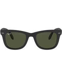 Ray-Ban - Rb4105 Folding Wayfarer Polarized Square Sunglasses - Lyst