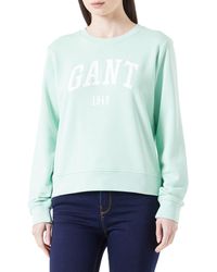 GANT - Logo C-neck Sweat Sweatshirt - Lyst