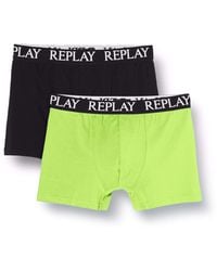 Replay Camo Waist Logo Print Men/'s Boxer Trunk Hunter Green