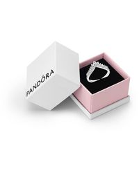 PANDORA - Moments Sterling Silver Celestial Stars Cubic Zirconia Ring - Lyst