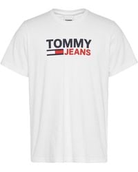 Tommy Hilfiger - Tommy Hilfiger Tjm Reg Corp Logo Tee Dm0dm15379 S/s T-shirts - Lyst