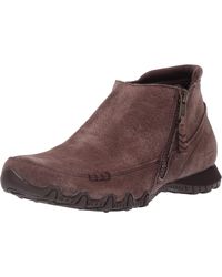 Skechers - Relaxed Fit Bikers Zippiest S Ankle Boots Chocolate 8 W - Lyst