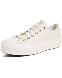 Converse - Baskets Chuck Taylor all Star Lift Platform Gold Crème pour femme - Lyst