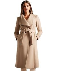 Ted Baker - Wmo-rose-midi Length Belted Wool Wrap Coat - Lyst