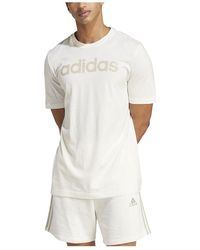 adidas - Essentials Single Jersey Lineair Geborduurd Logo T-shirt - Lyst