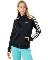 adidas - Priegreen Essentials War Up Sli 3 Stripes Jacket - Lyst