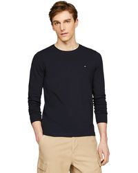 Tommy Hilfiger - Stretch Slim Fit Sporttop Met Lange Mouwen Voor - Lyst