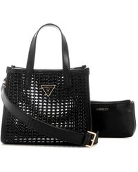 Guess - Brigitta Mini 2 In 1 Tote Black - Lyst