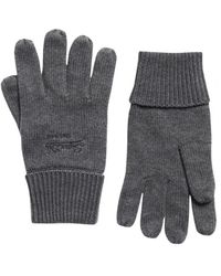 Superdry - Knitted Logo Gloves Mittens, - Lyst