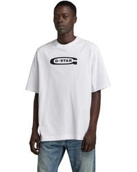 G-Star - Old School Logo Boxy R T T-shirt - Lyst
