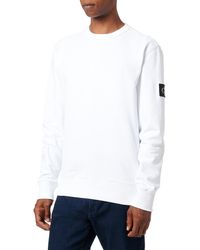 Calvin Klein - Jeans Felpa Uomo Badge Crew Neck Senza Cappuccio - Lyst