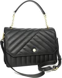 Ted Baker - London S Ladies Selbie Qilted Envelope Leather Multiway Top Handle Crossbody Shoulder Grab Bag In Black - Lyst