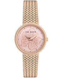 Ted Baker 37 Mm Phylipa Peonia 3-hand Watch in Black | Lyst