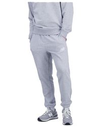 New Balance - Sweatpants Essentials Stacked Logo French Terry Athletic Grey - Lyst