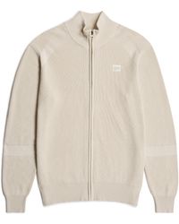 G-Star - G-Star Detailed Knitted Zip Thru Sweatshirt - Lyst