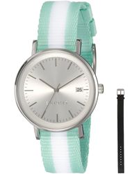 Esprit Datum klassisch Quarz Uhr mit Nylon Armband ES108362001 - Mettallic
