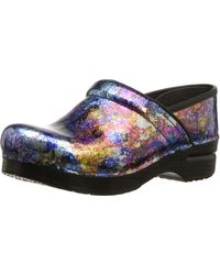 dansko multicolor clogs