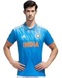 adidas - India Cricket Odi Replica Jersey Bright Blue Size Xl - Lyst
