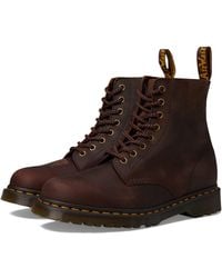 Dr. Martens - 1460 Pascal Waxed Full Grain Chestnut Brown Shoes - Lyst