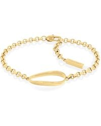 Calvin Klein - Women's Playful Organic Shapes Collection Chain Bracelet Yellow Gold - 35000358 - Lyst