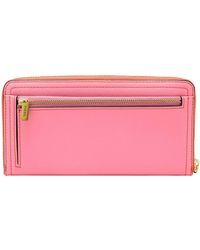 FOSSIL Emma Flap Clutch Portafoglio RFID Multi NEUTRO NERO MARRONE NUOVO