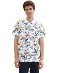 Tom Tailor - Basic Piqué Poloshirt mit Alloverprint - Lyst