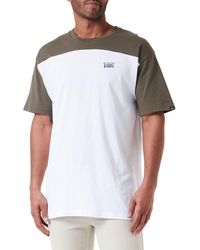 Vans - Script Crew Block Ss T-shirt Voor - Lyst