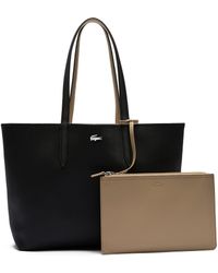 Lacoste - Reversible Tote Bag Anna Black Warm Sand - Lyst