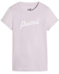 PUMA - Ess+ Script T-Shirt Voor - Lyst